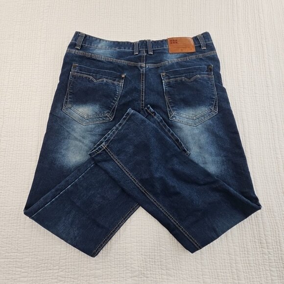 VTG United Denim of America Jeans Men's 38x32 Med Wash Stretch Straight EUC - Picture 3 of 16